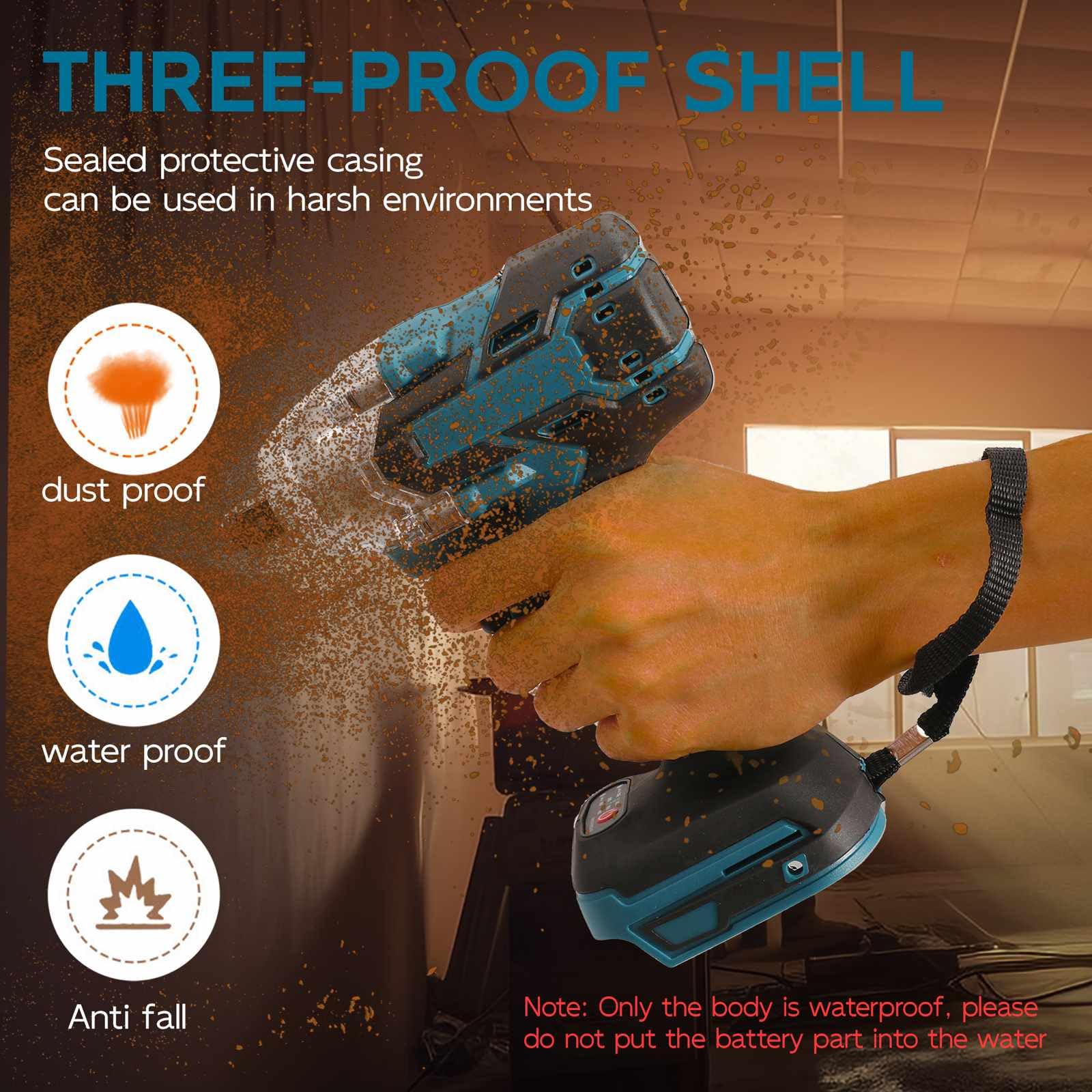 дрель-шуруповерт Lifellery Cordless Impact Drill 18 В/520 Нм, фото №6