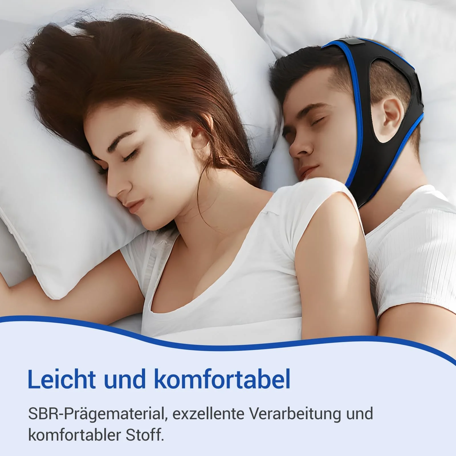 Ремінець для підборіддя проти хропіння, дихаючий регульований стопор, фото №4