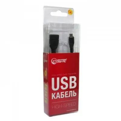 Дата кабель OTG USB 2.0 AF to Micro 5P 0.5m EXTRADIGITAL KBO1617, фото №4