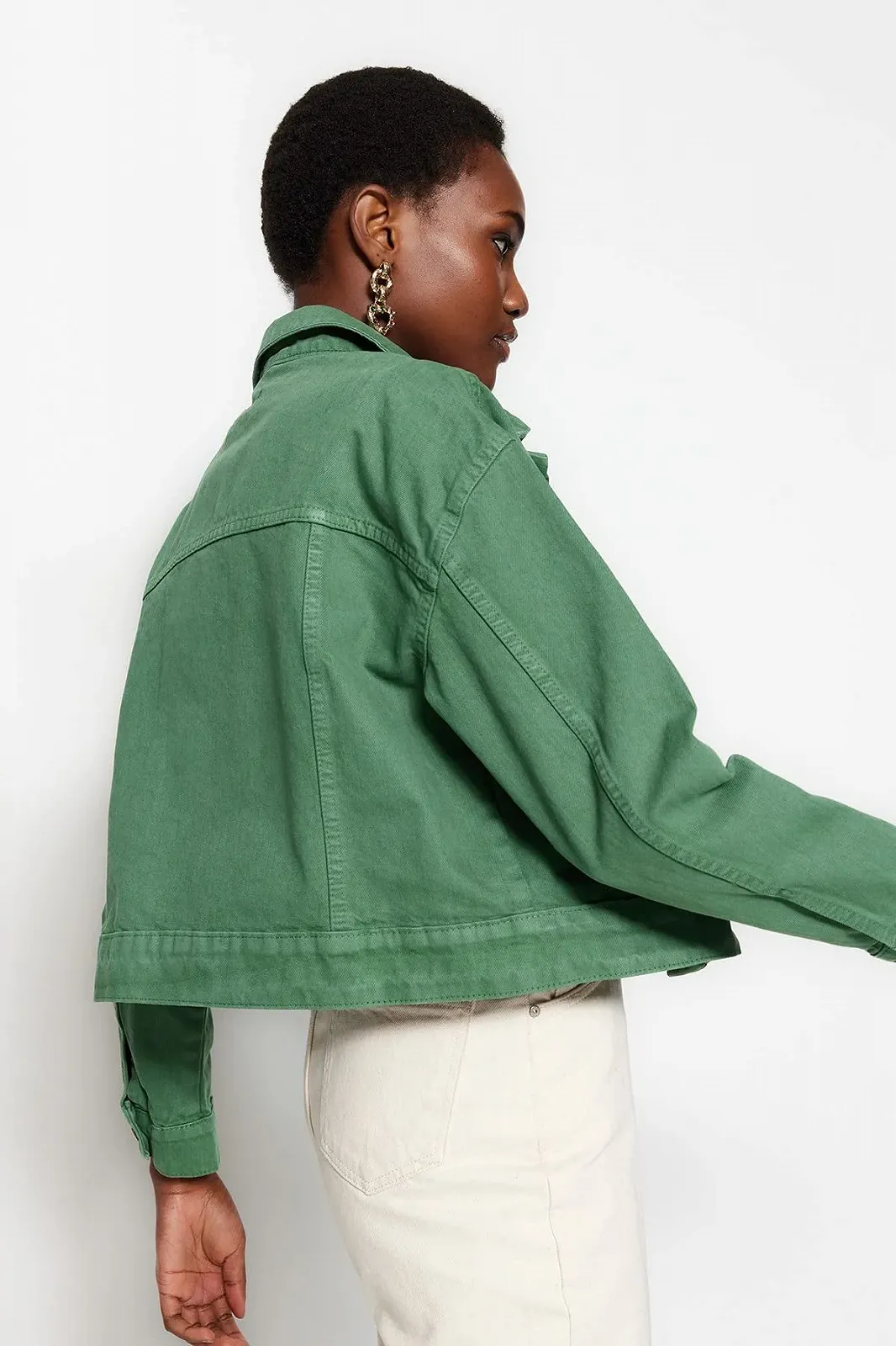 Женское пальто TRENDYOL Обычная базовая однотонная тканая куртка, фото №2 Женское пальто TRENDYOL Обычная базовая однотонная тканая куртка, фото №2