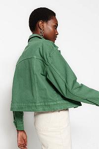 Женское пальто TRENDYOL Обычная базовая однотонная тканая куртка synthetic.ua - Фото 1