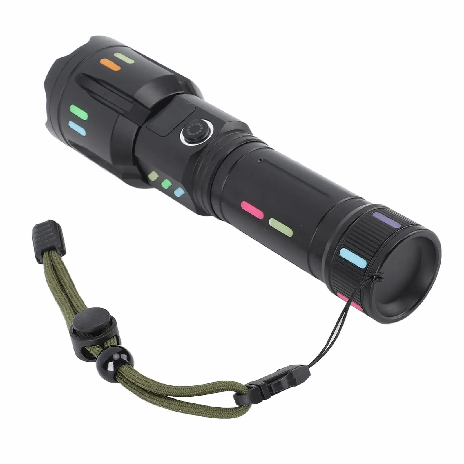 LED Фонарь Pilipane Zoomable Ручной фонарь для улицы Белый Длинная дистанция Индикатор уровня заряда батареи Алюминиевый сплав USB Type C, фото №3