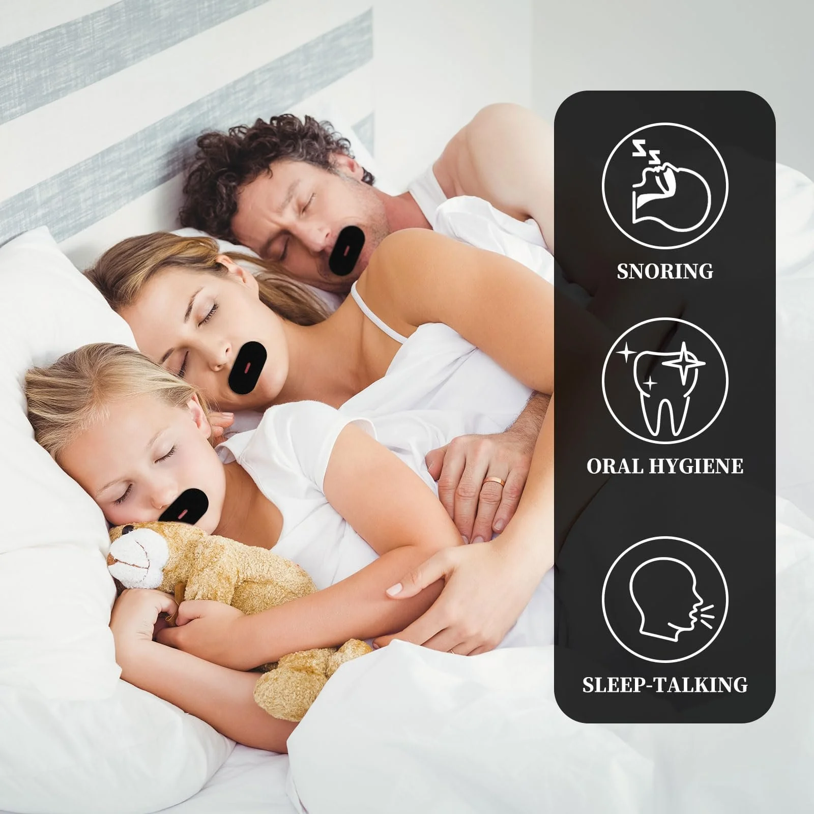 Пластирі для рота для сну, 60 шт., пластирі для рота проти хропіння, фото №3