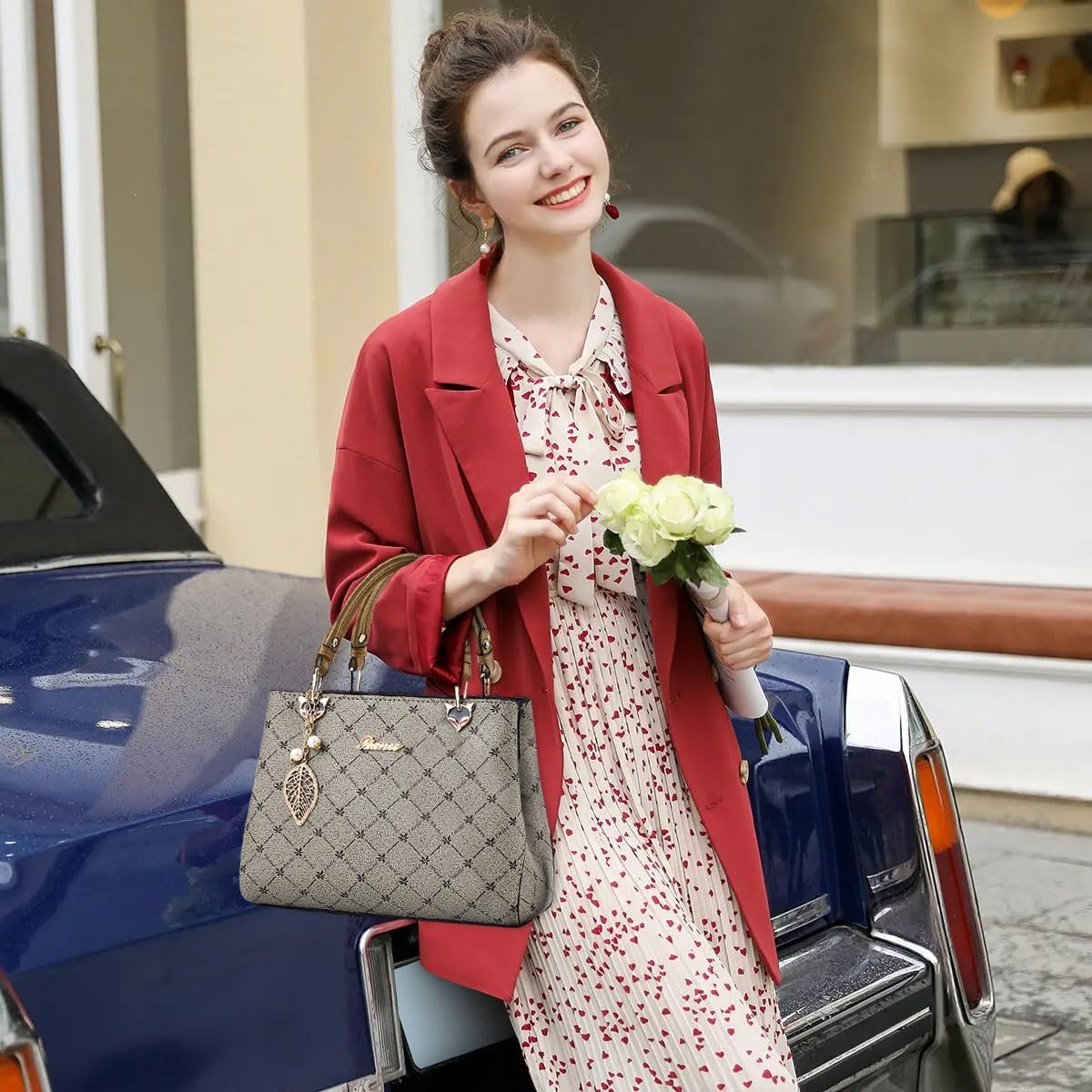 Сумка З ручками FORRICA L-DK, золотистий, urban chic, фото №7