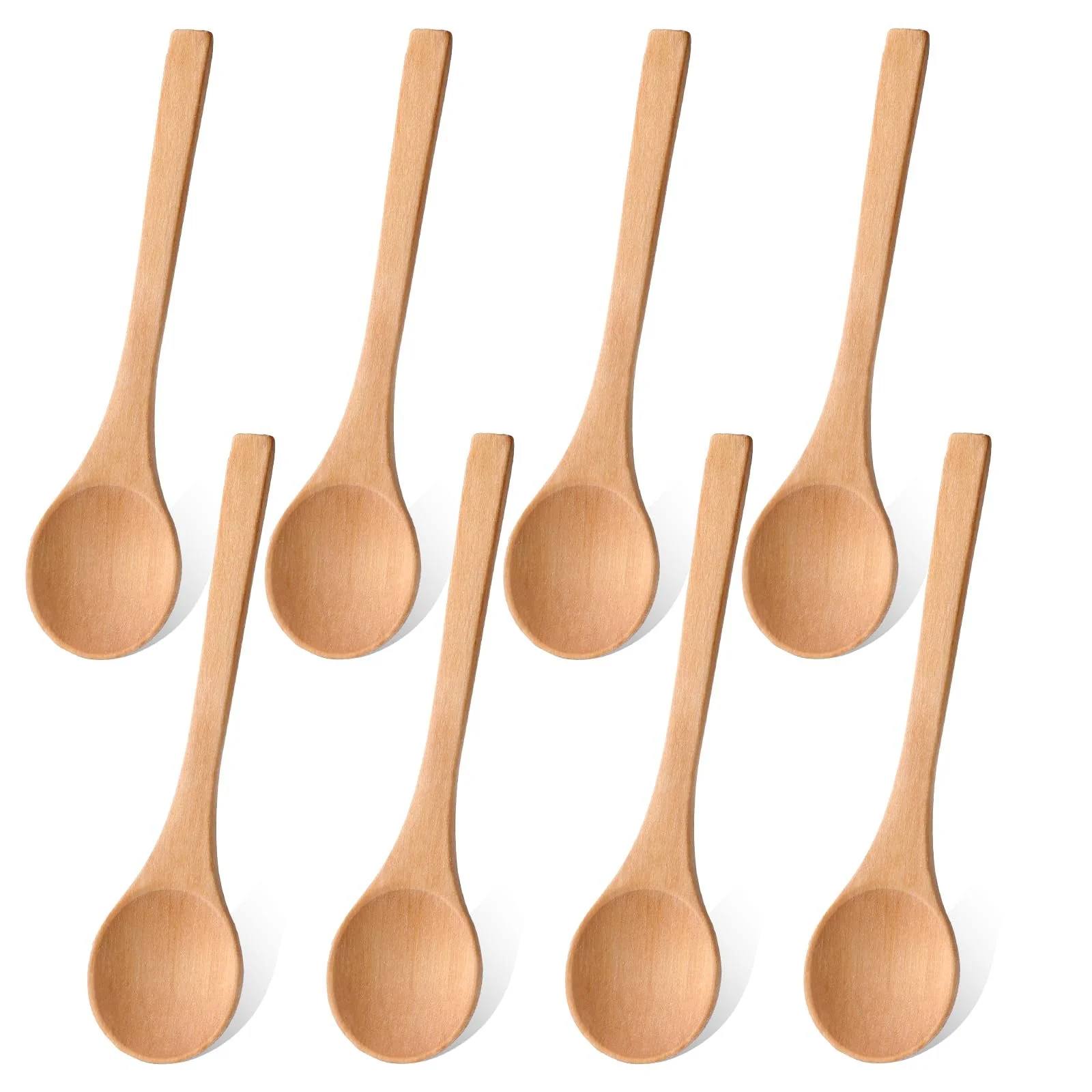 Ложка Деревʼяна для Супу з Довгою Ручкою 13 cm, Паковання 8 шт., фото №1