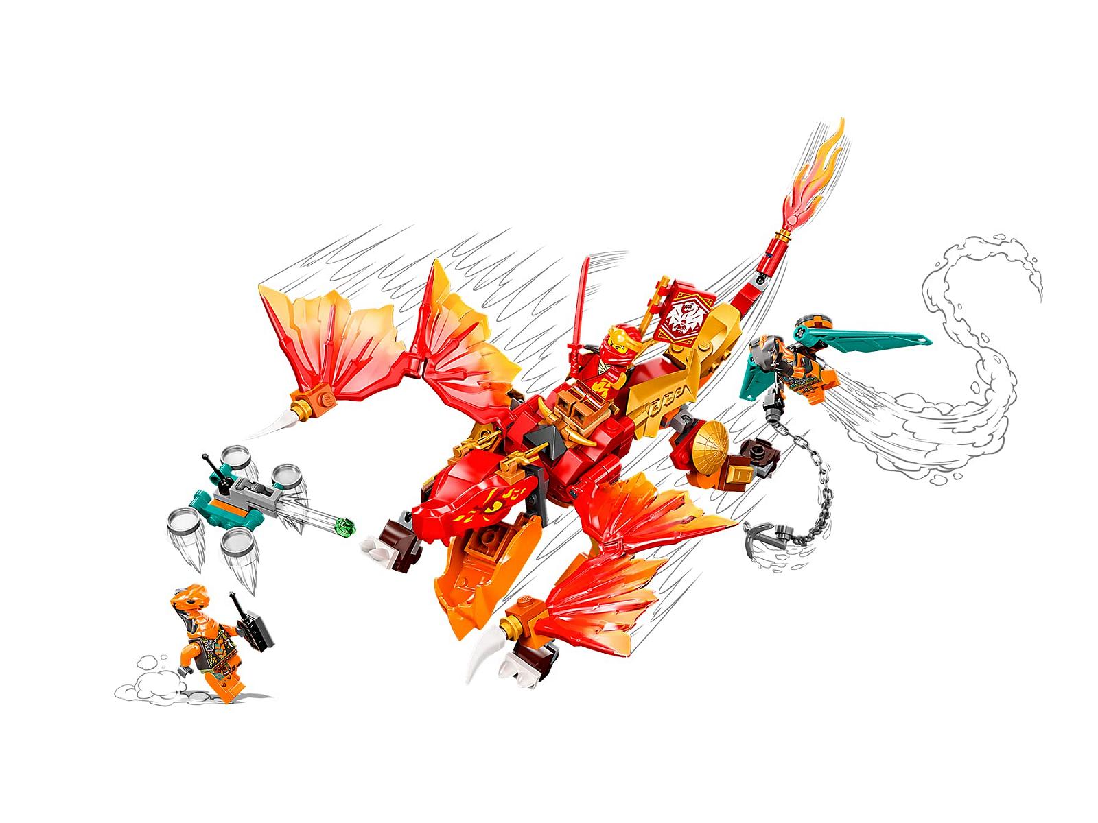 Набор Lego Ninjago Кая Огненный дракон EVO 71762 + Ninjago Ллойда Ниндзя-Мех 71757 для детей от 6 лет, фото №5