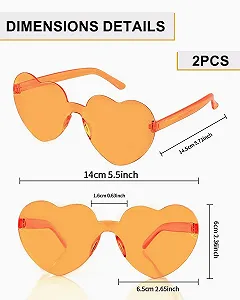 Сонцезахисні Окуляри Форми Серця Помаранчевий Колір (2 шт.) synthetic.ua - Фото 1