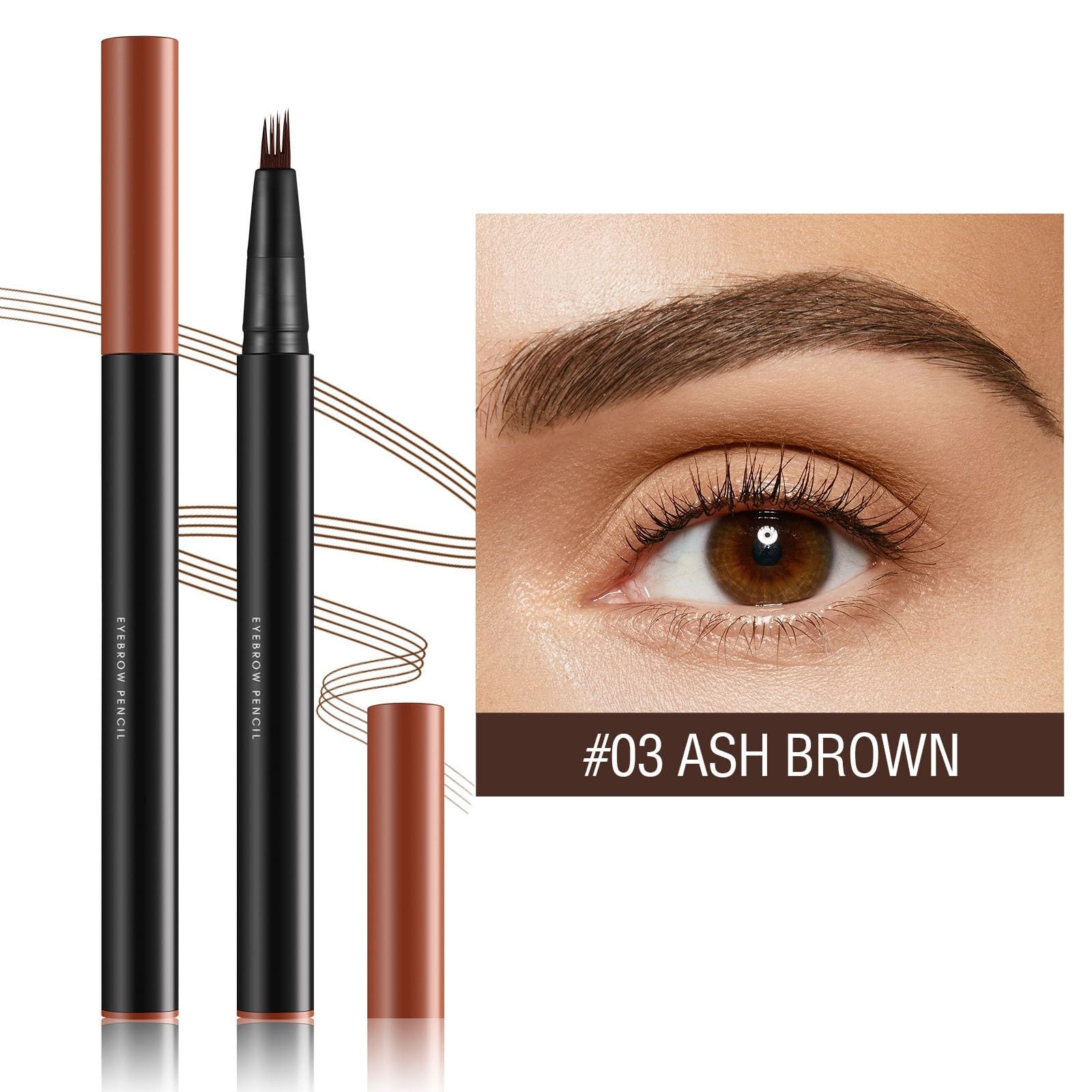 Олівець для брів з вилкоподібним наконечником Microblading Водостійкий (C), фото №2
