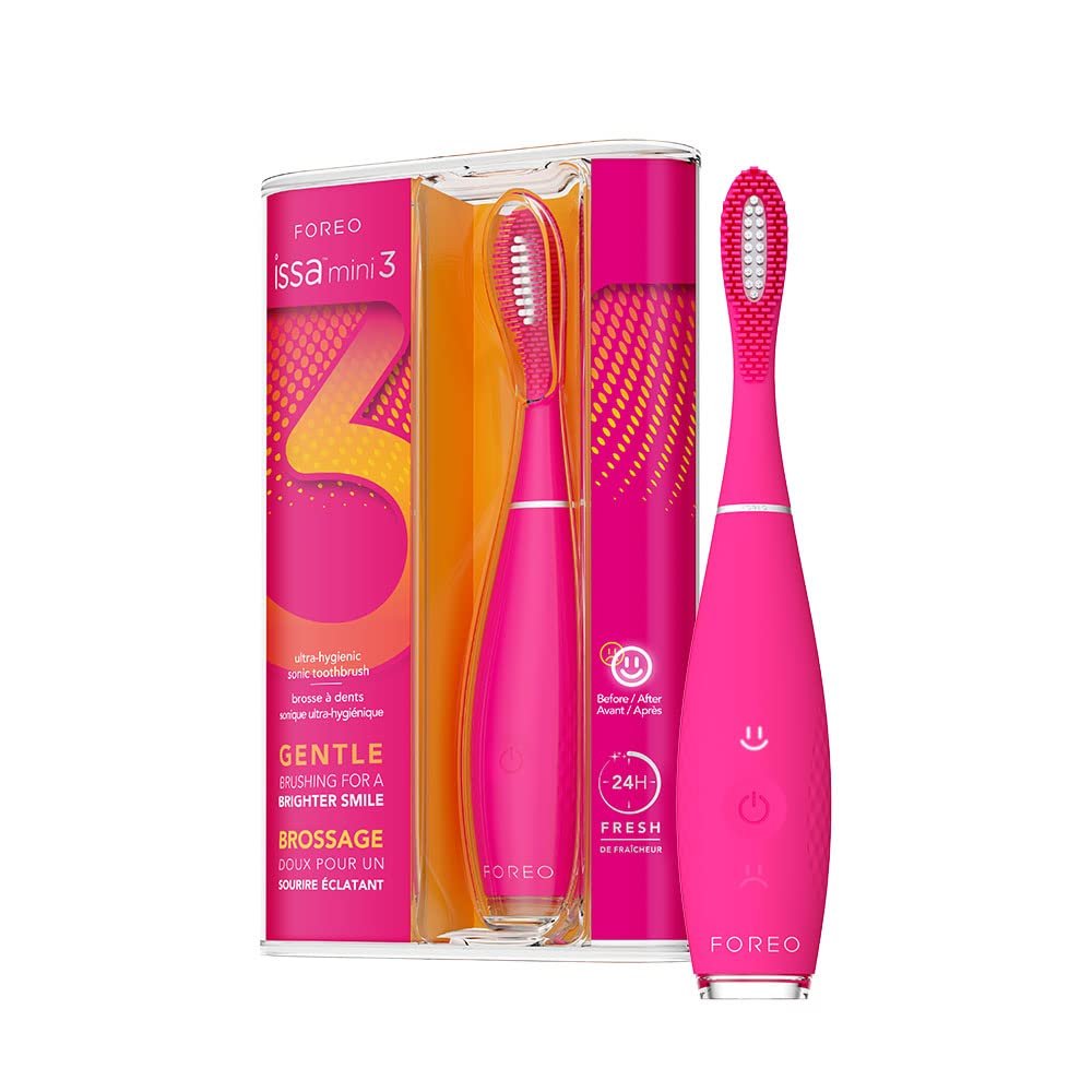 Електрична зубна щітка FOREO ISSA mini 3 Wild Strawberry 4-в-1 звукова силіконова, фото №1