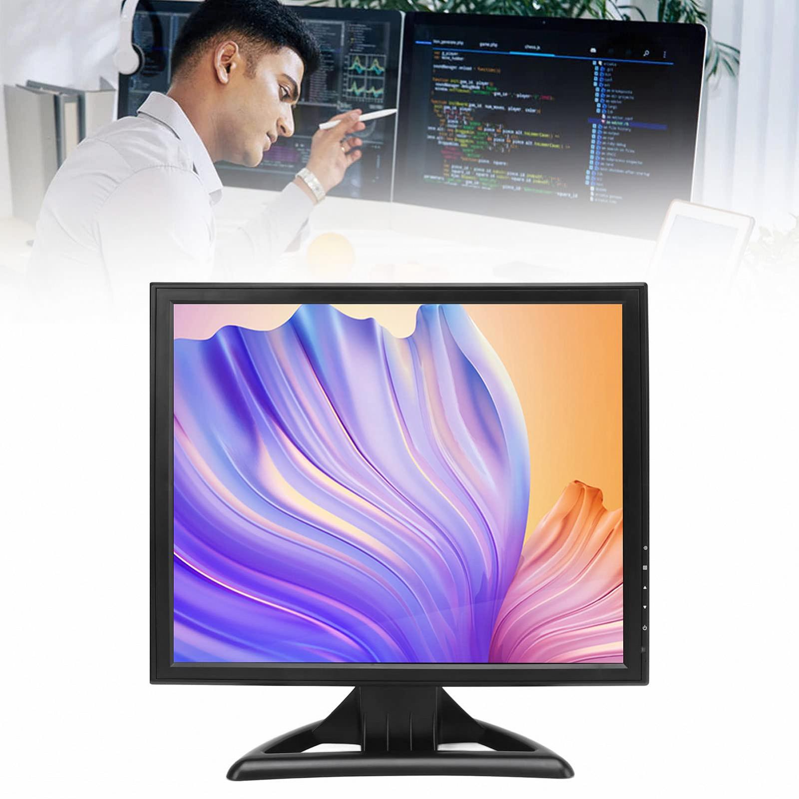 Монитор No Brand N/A 17 дюймов LED 1280 x 1024 HD цветной Два динамика пульт ДУ регулируемая подставка VGAAV BNC USB вход портативный (ЕС Вилка), фото №7