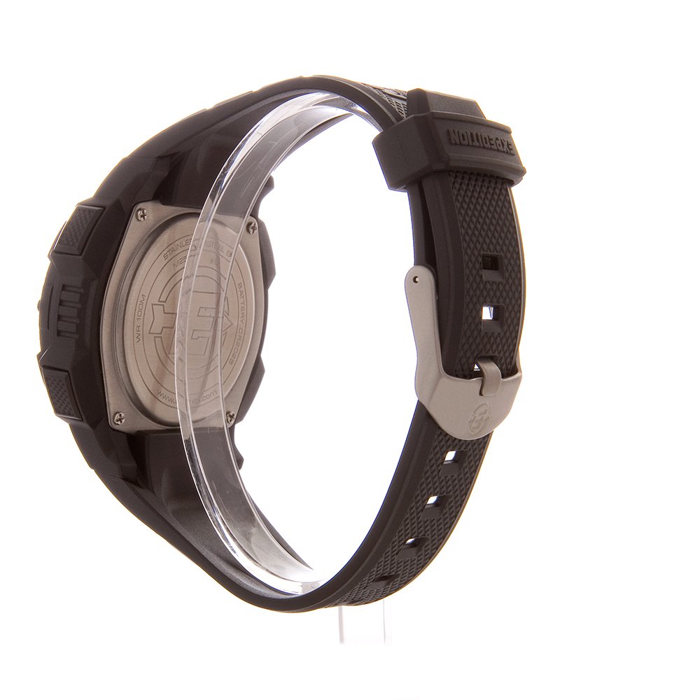 Чоловічий годинник Timex Expedition Shock CAT T49896, чорний циферблат, чорний гумовий ремінець, фото №3