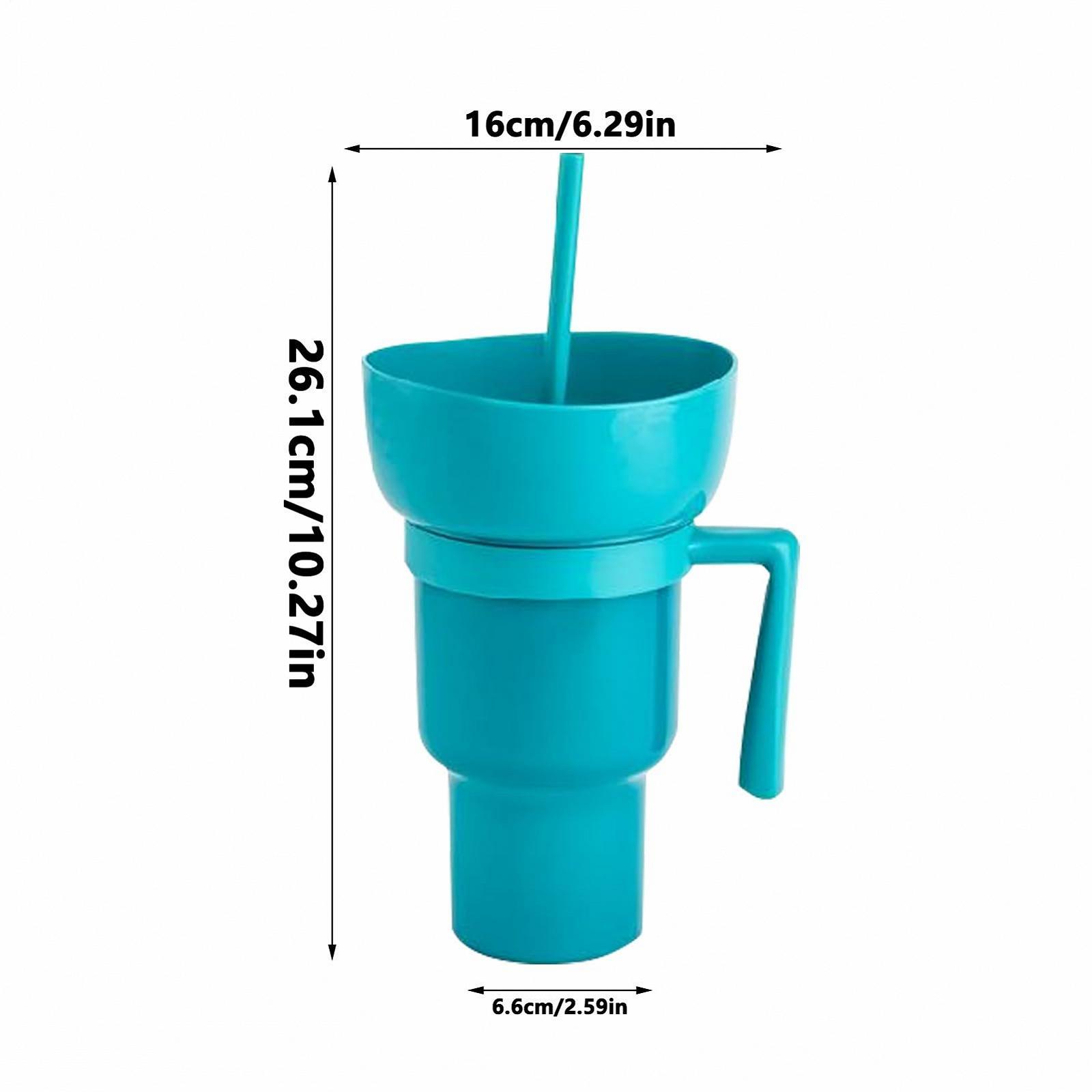 Стакан для снеків та миска комбіновані з соломинкою, фото №2