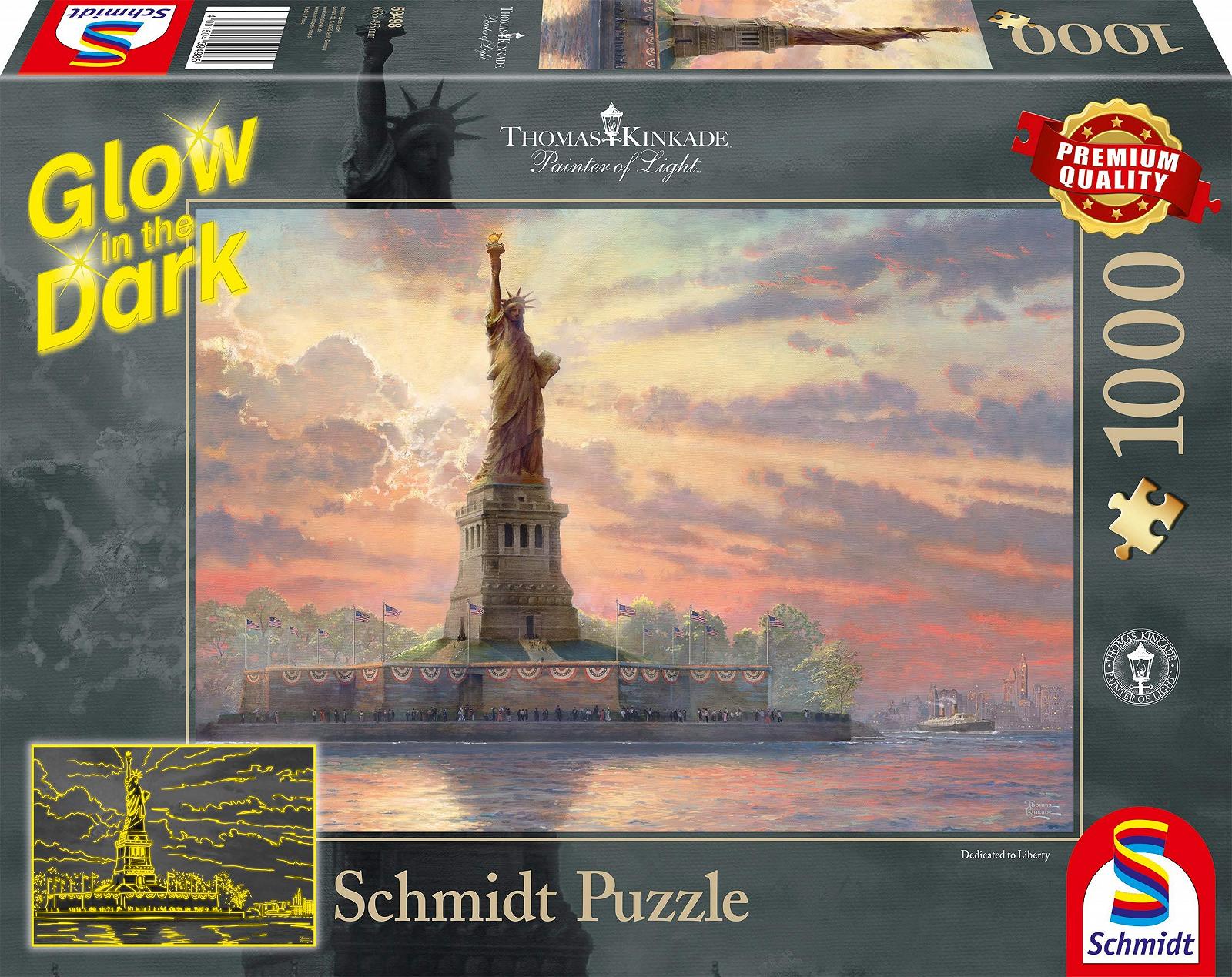 Пазл Schmidt Spiele Statue of Liberty at dusk by Thomas Kinkade Glow in the Dark 59498 Разноцветный, фото №1 Пазл Schmidt Spiele Statue of Liberty at dusk by Thomas Kinkade Glow in the Dark 59498 Разноцветный, фото №1