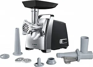 Мясорубка Bosch ProPower MFW67450 2000 Вт 3 диска насадка для колбас кеббе и соковыжималка Black Chrome - Фото 1