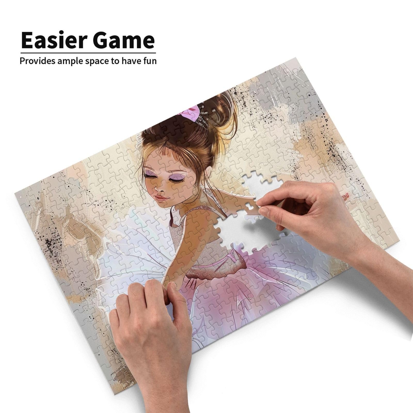 Пазл Балерина деревянный 300 деталей 40 x 28 см с коробкой для хранения, фото №5