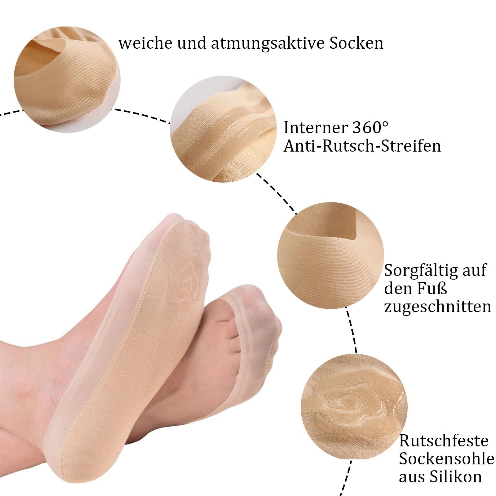 Носки ZOCONE Invisible 10 пар, фото №4