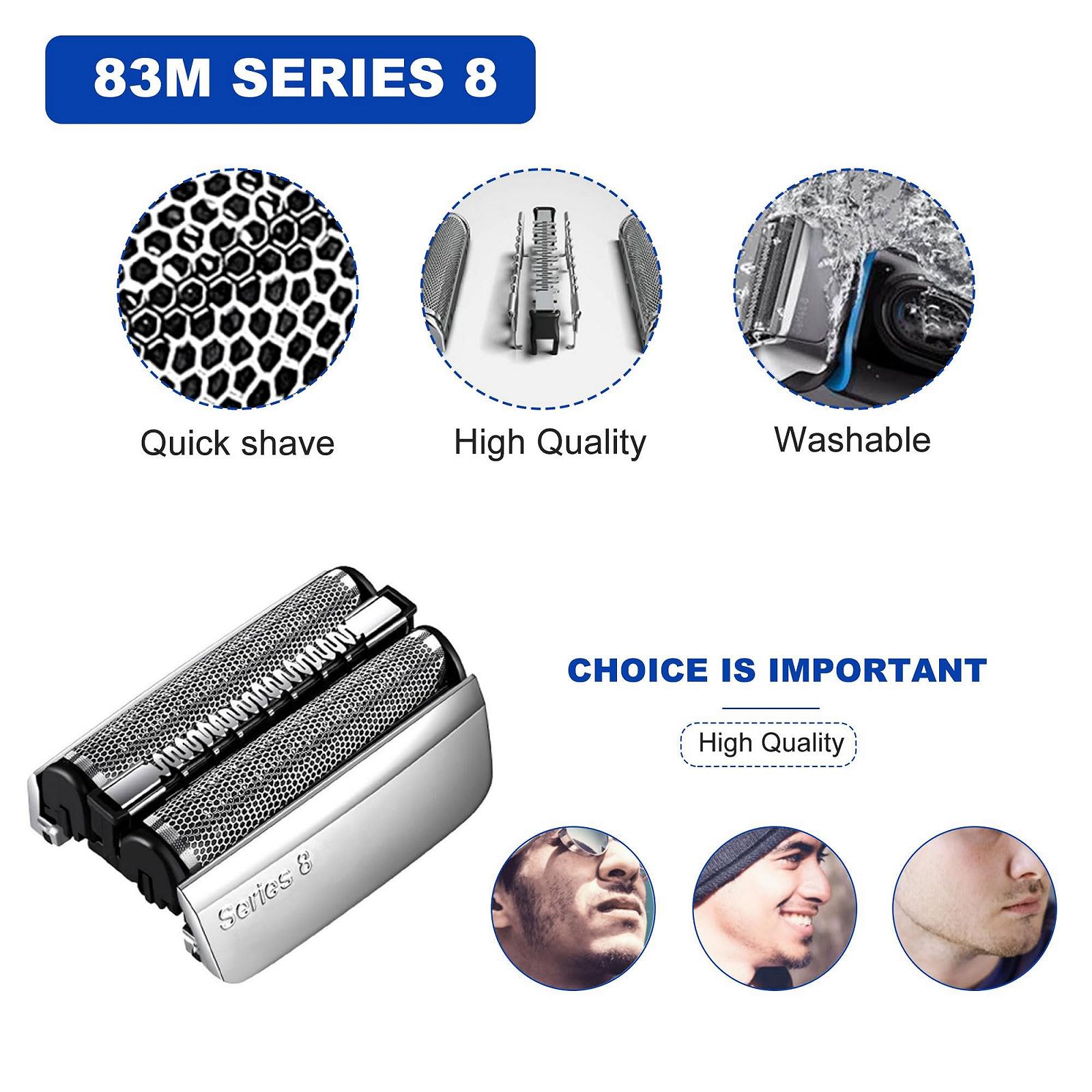 Сменная бритвенная головка Braun Series 8 83M для S8 с щеткой для чистки и салфеткой, фото №6