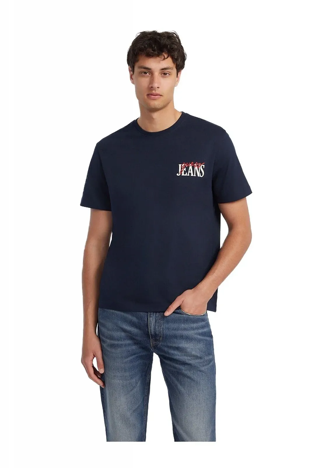 Футболка GUESS Джинси чоловіча Oversize Fit, L, navy, фото №1