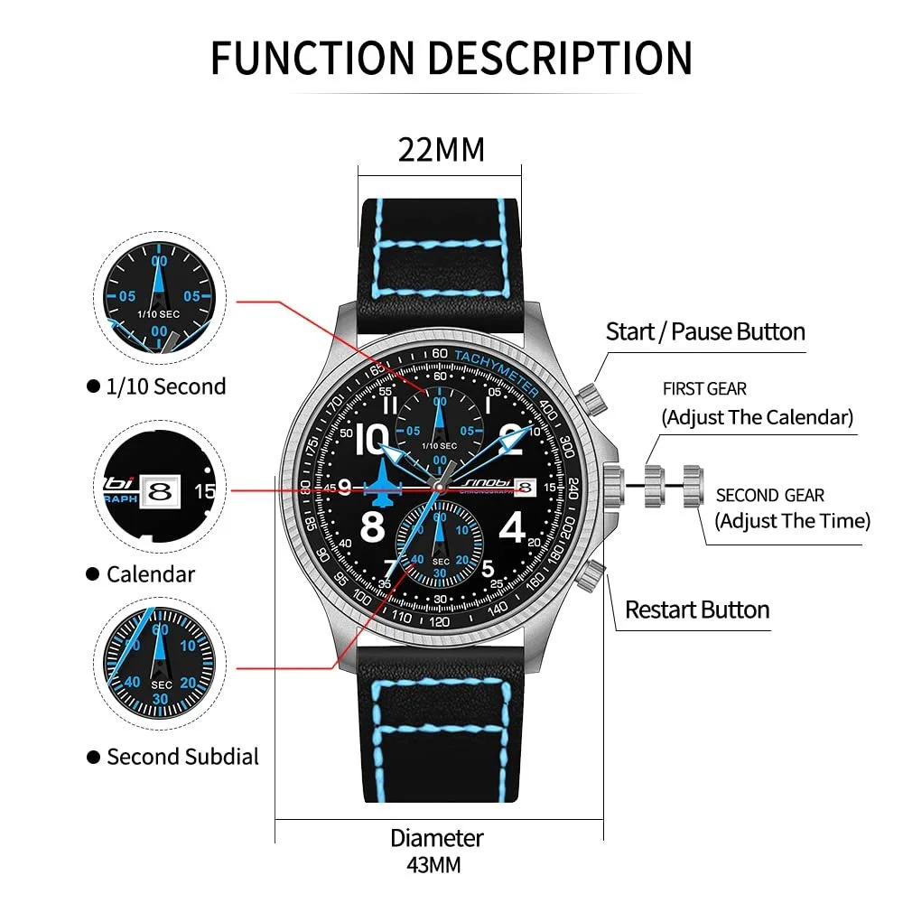 Мужские спортивные часы SHENGKE Sinobi Chronograph Multifunctional с календарем, датой, водонепроницаемые, фото №6 Мужские спортивные часы SHENGKE Sinobi Chronograph Multifunctional с календарем, датой, водонепроницаемые, фото №6