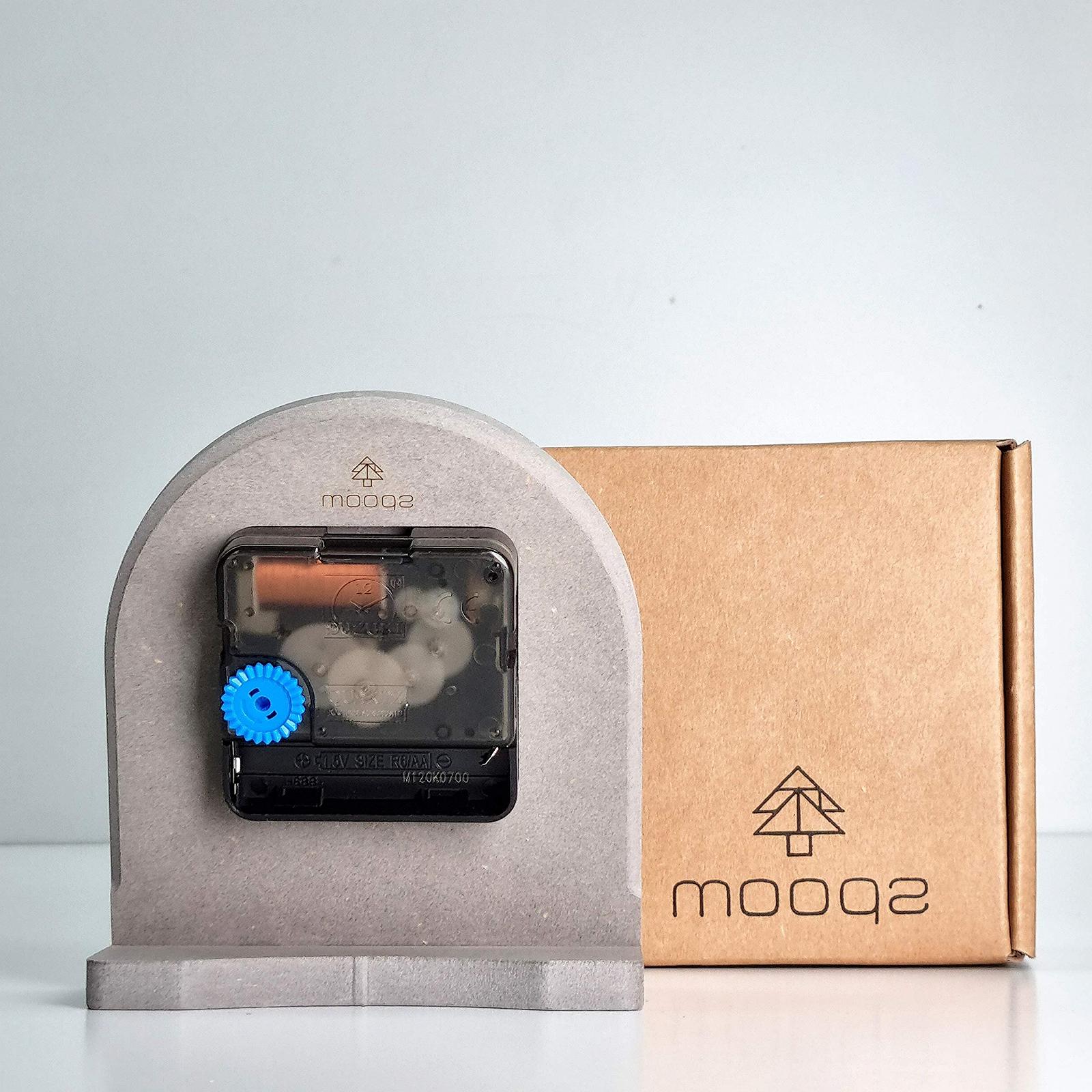 Аналоговые часы mooqs Маленькие Настольные/Полочные/Каминные Деревянные (Серый), фото №6