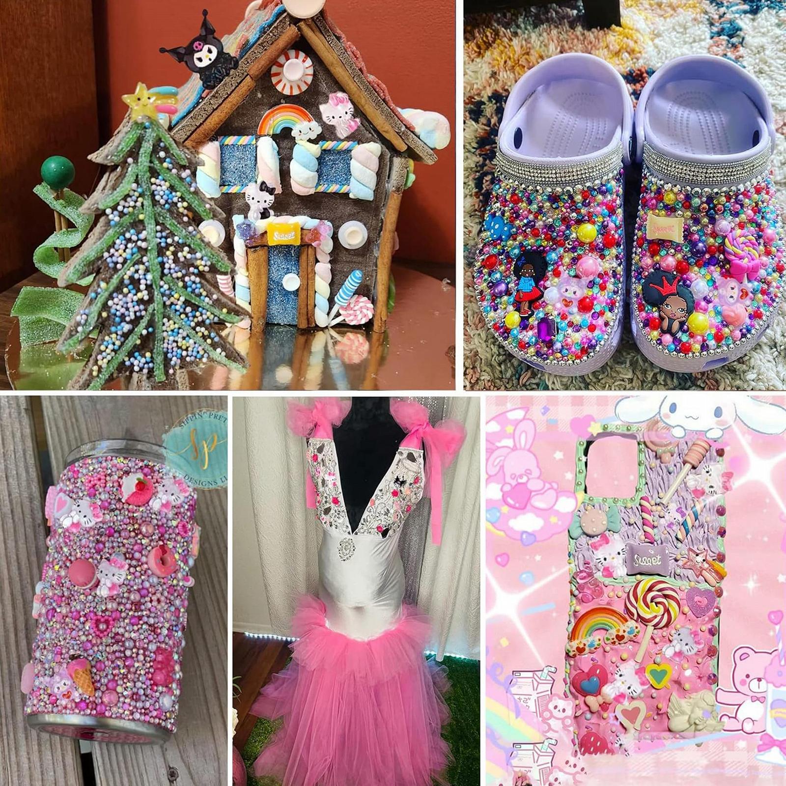 3D Украшение для ногтей Мультяшная Кошка Бантик Стразы для ногтей Разноцветный (B), фото №4