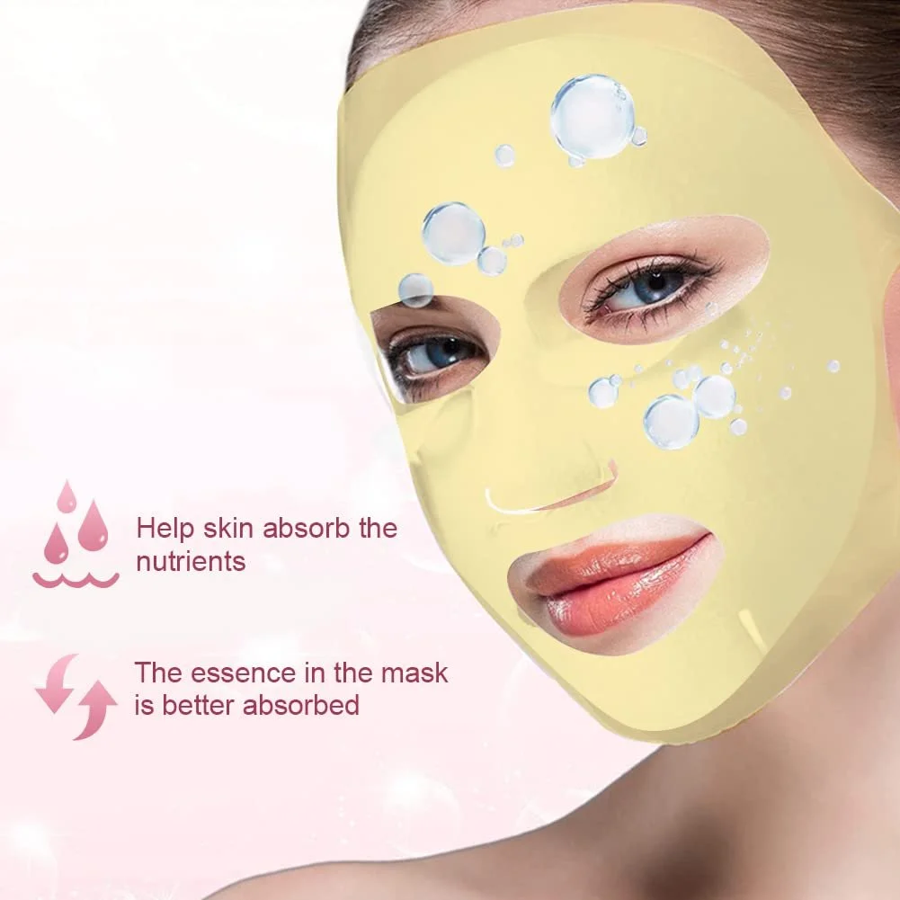 3D Маска для лица Многоразовая Силиконовая Маска для лица Паровая Водонепроницаемая Увлажняющая Косметическая Маска, фото №4