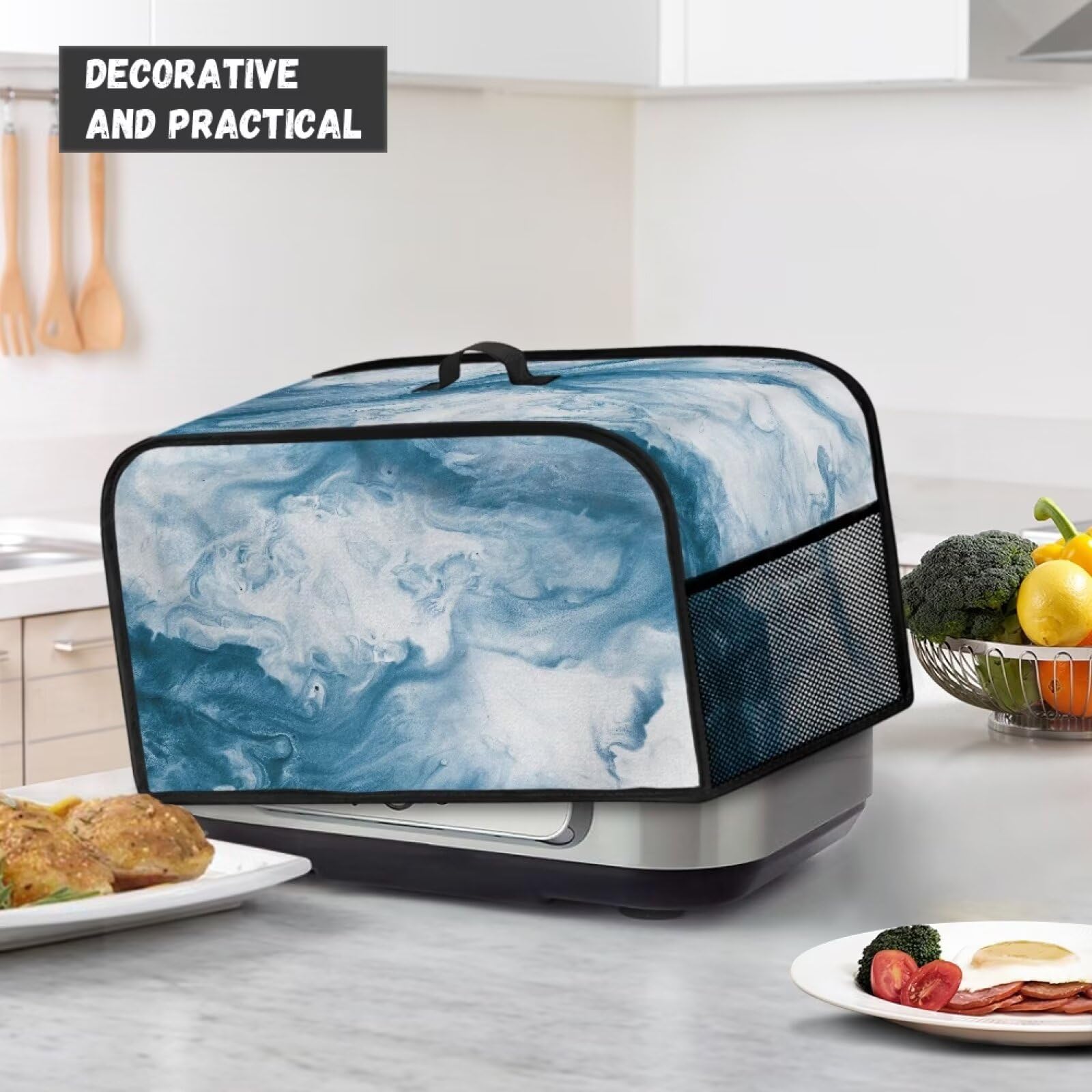 Чехол Xoenoiee Blue Tie Dye Print Crock Pot 6-8qt Синий, фото №3