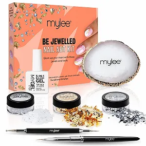 Набор для дизайна ногтей Mylee Be Jewelled кисть дотс палитра гель и декор 5 в 1 - Фото 1