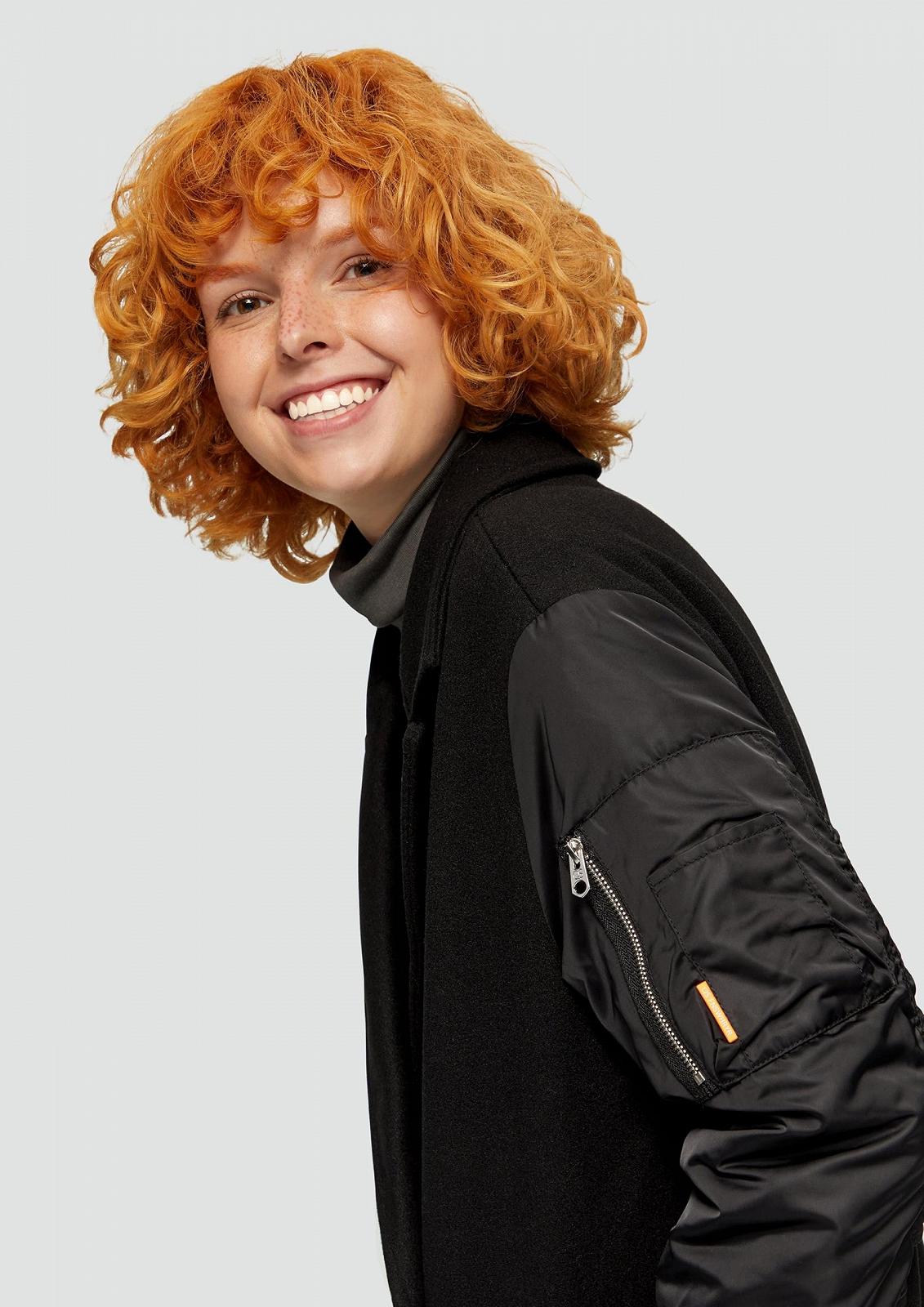 Повсякденне пальто QS з тканини в міксі, фото №2