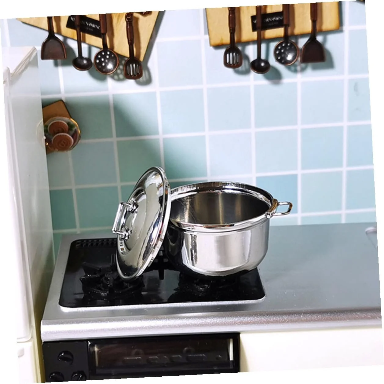 Набор из 3 мини-кастрюль Play Kitchen Accessories пластиковый реалистичный дизайн, фото №6