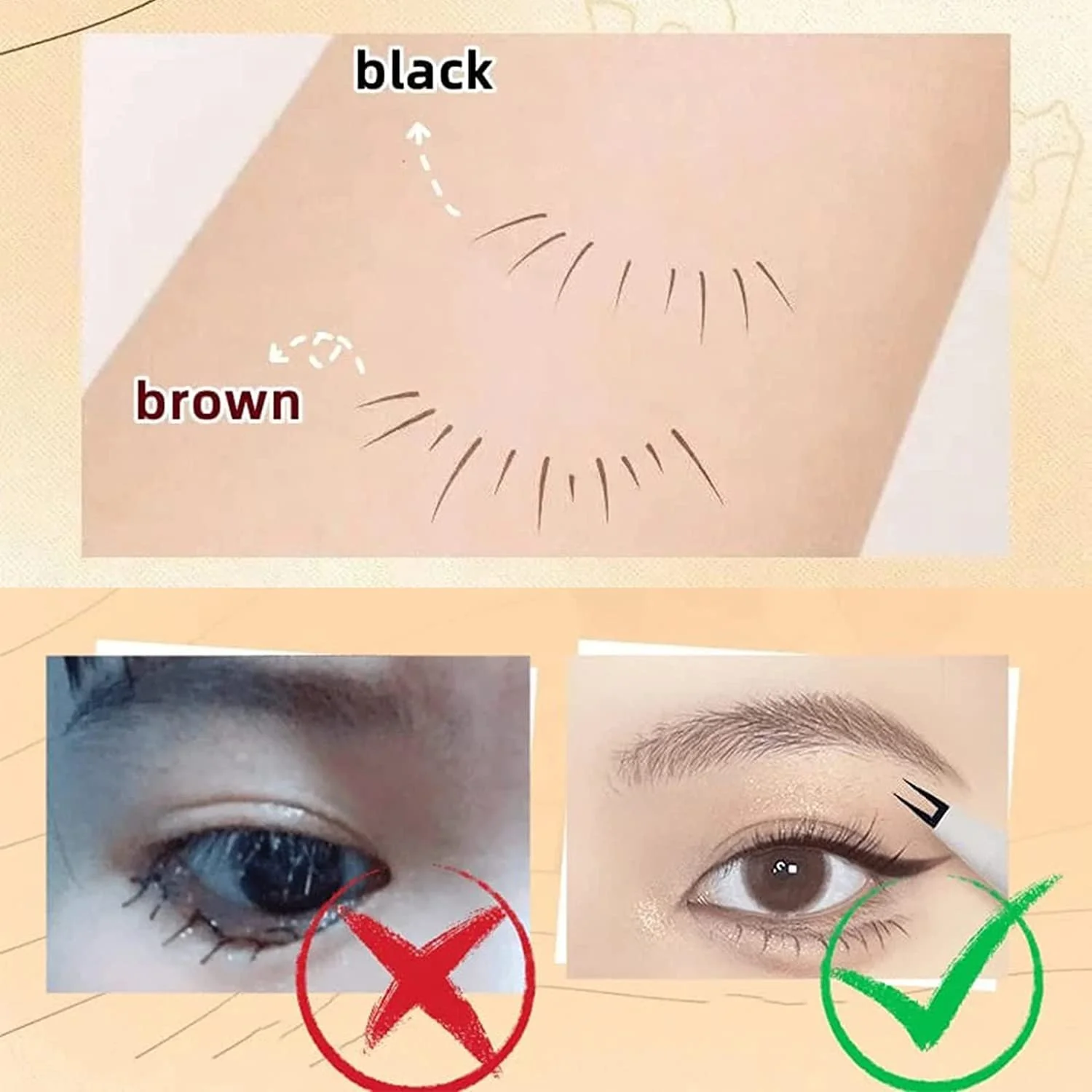 Олівець для очей з подвійним наконечником, ультратонка Водостійкий, фото №6 Олівець для очей з подвійним наконечником, ультратонка Водостійкий, фото №6