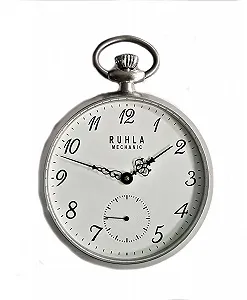 Классический Ruhla Карманные Часы Механизм со Стеклянной Основанием Сталь 9660 с Цепочкой - Фото 1