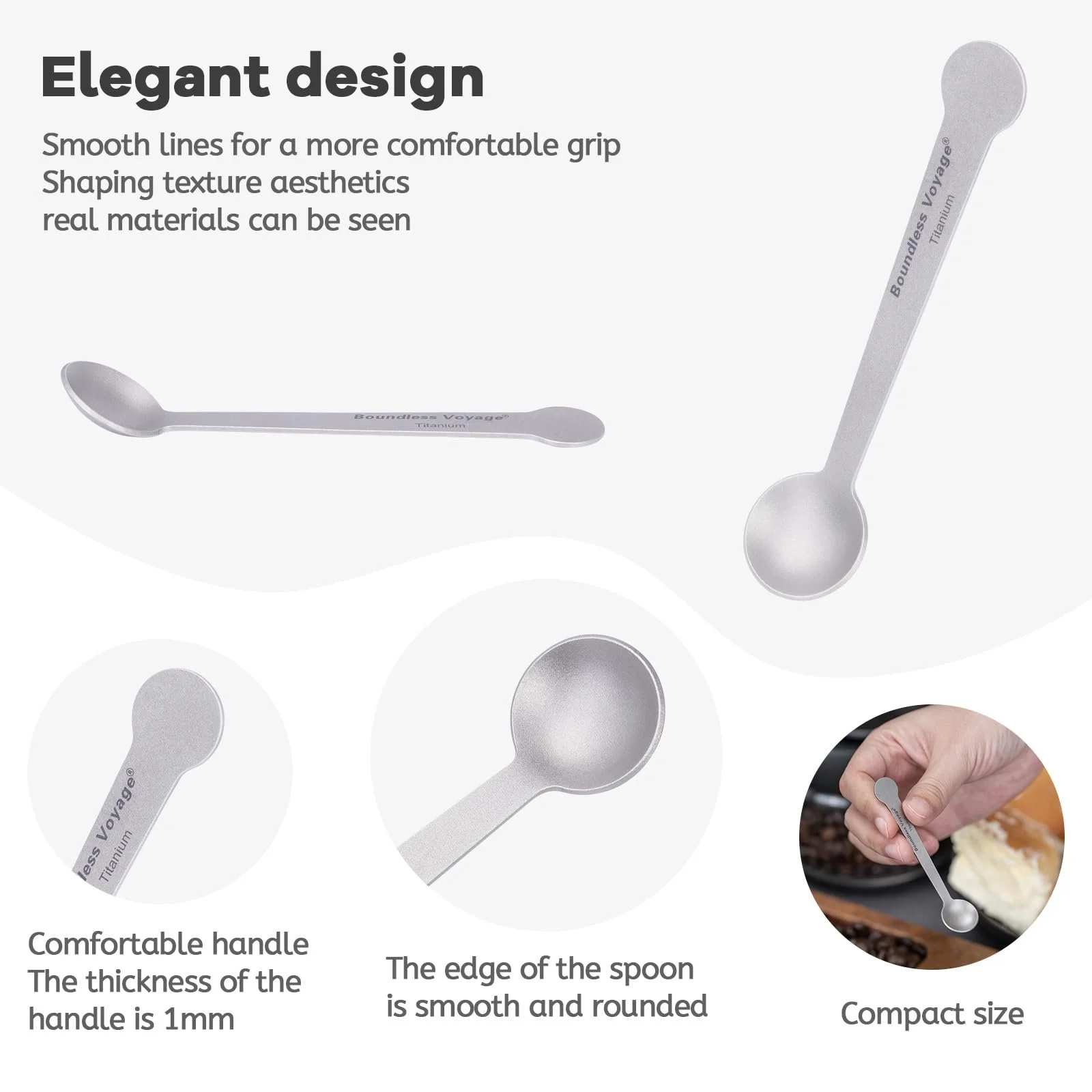 Ложка Титан Boundless Voyage Ti1040T для кави, фото №3