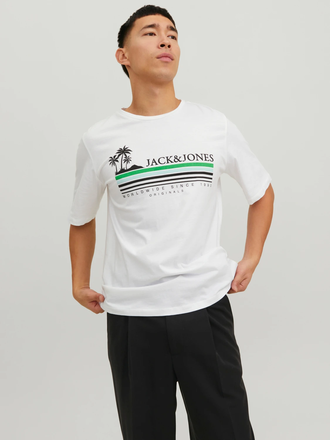 Футболка JORCODY SUMMER TEE SS CREW NECK 12235154-Bright  Jack&Jones Білий L, фото №1