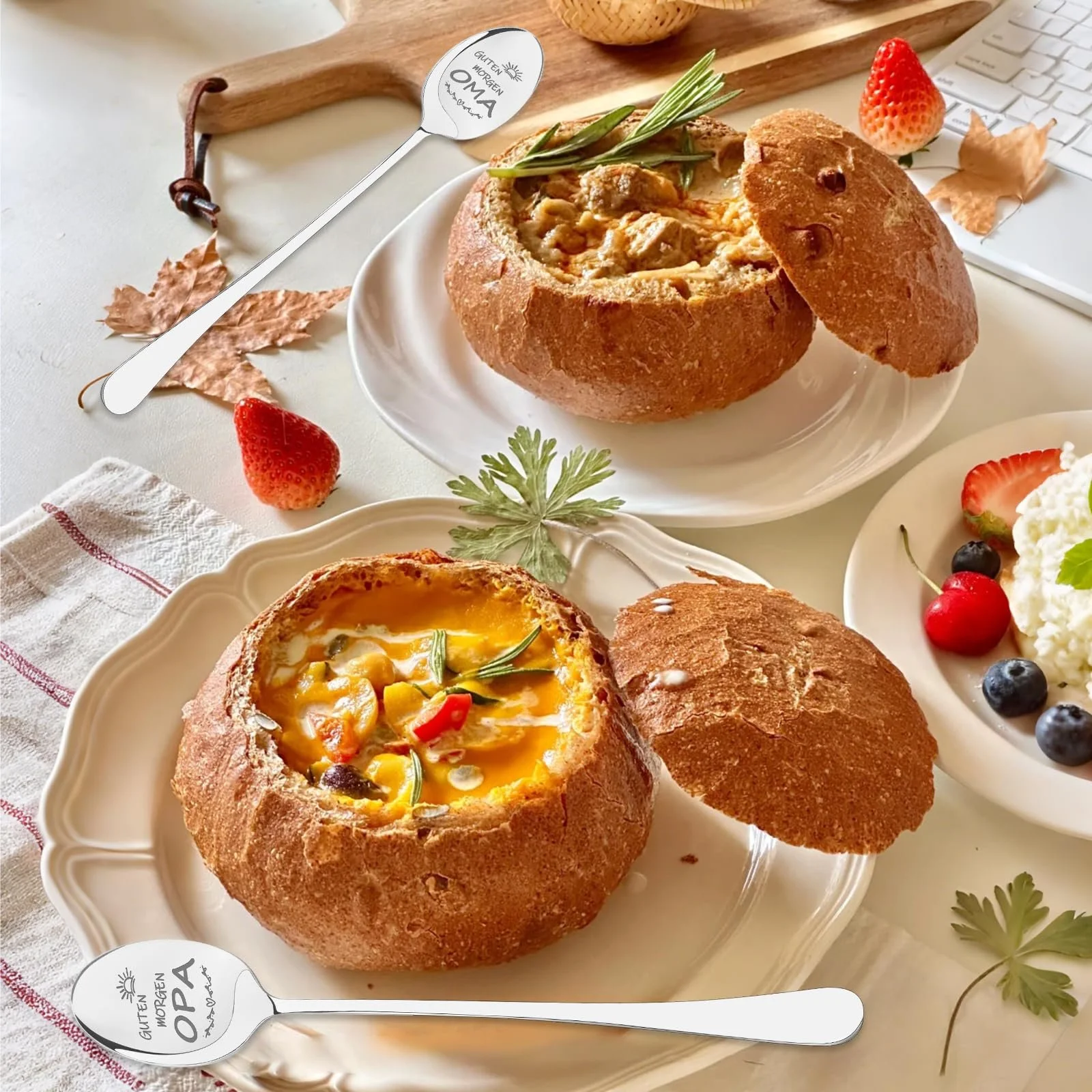 Ложка Кавова з гравіюванням Guten Morgen Oma/Opa, 2 шт, фото №5