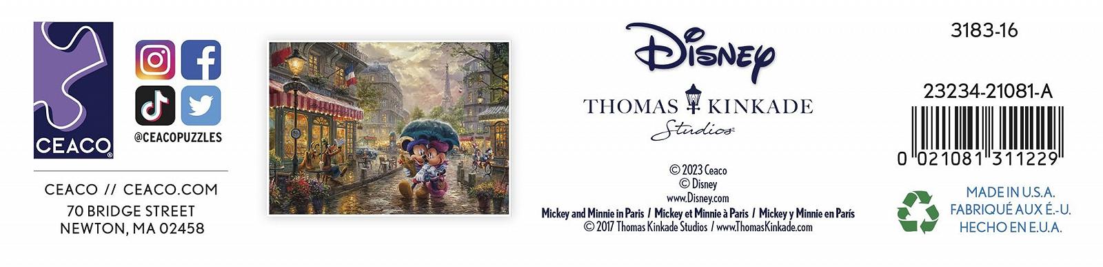Пазл Ceaco Disney Thomas Kinkade Mickey & Minnie in Paris 1000 елементів, фото №7 Пазл Ceaco Disney Thomas Kinkade Mickey & Minnie in Paris 1000 елементів, фото №7