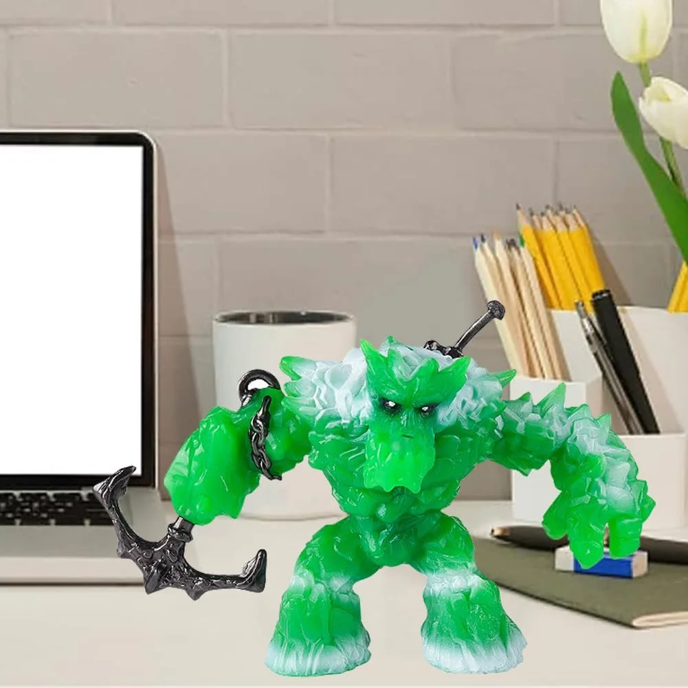 Колекційна фігурка SKIPTHYBER Creatures Mythical Ice Monster з магічним мечем та киркою, фото №5