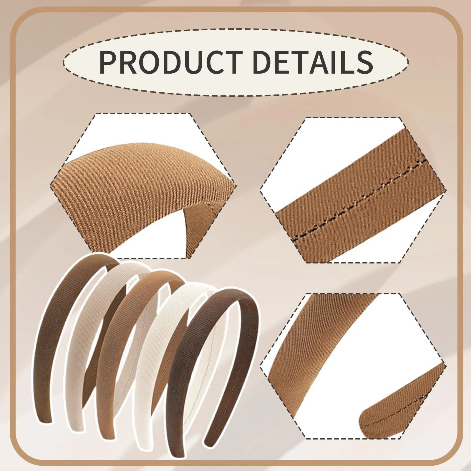 Набір оксамитових обручів на голову для жінок, 5 шт., фото №4