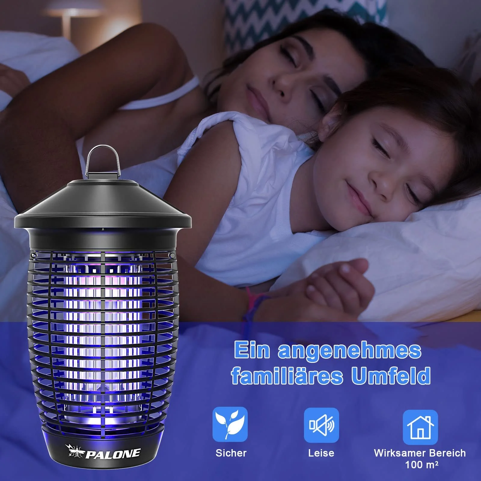 Электрическая ловушка для насекомых PALONE 20 W 4500 V с UV-лампой, фото №7