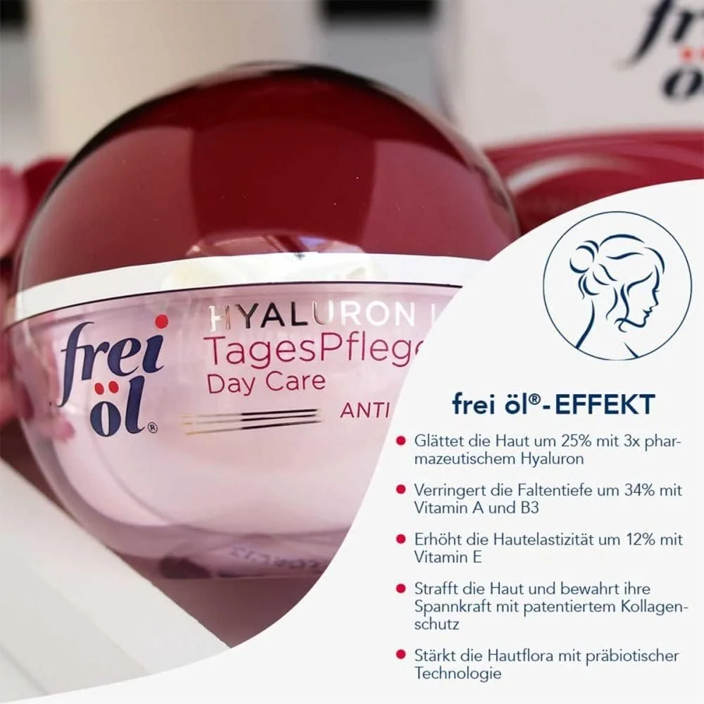 Денний крем frei öl Anti Age Hyaluron Lift 50 мл, фото №3 Денний крем frei öl Anti Age Hyaluron Lift 50 мл, фото №3