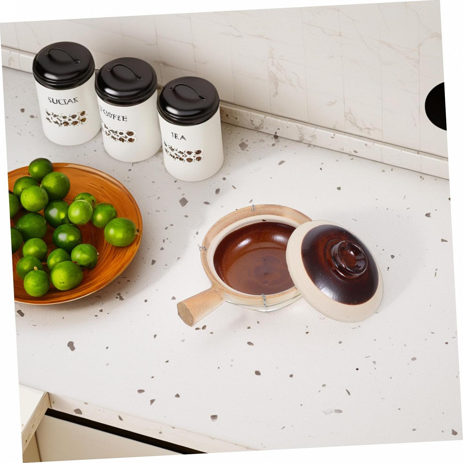 Глиняний горщик Керамічний Ківш для рису та супу з ручкою та дротовим тримачем Термостійкий, фото №5 Глиняний горщик Керамічний Ківш для рису та супу з ручкою та дротовим тримачем Термостійкий, фото №5