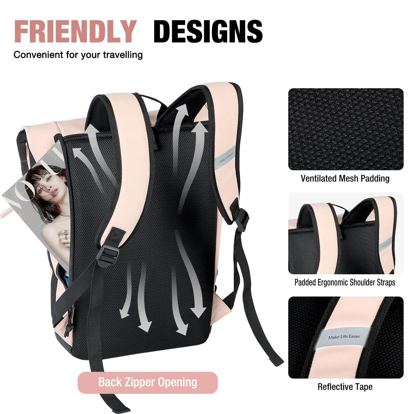 Рюкзак для ноутбука Rolltop 17 Inch Waterproof Large Travel Daypack, фото №5 Рюкзак для ноутбука Rolltop 17 Inch Waterproof Large Travel Daypack, фото №5