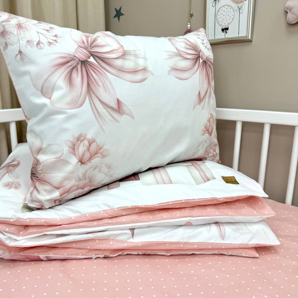 Підковдра на блискавці, 145х210 см. та наволочка, 50х70 см. Зайчик рожевий, фото №4