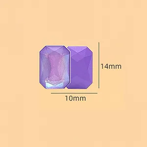 Стрази Прямокутні Восьмикутні Mokka Блискучі, 310 x 14 мм, 36 шт synthetic.ua - Фото 1