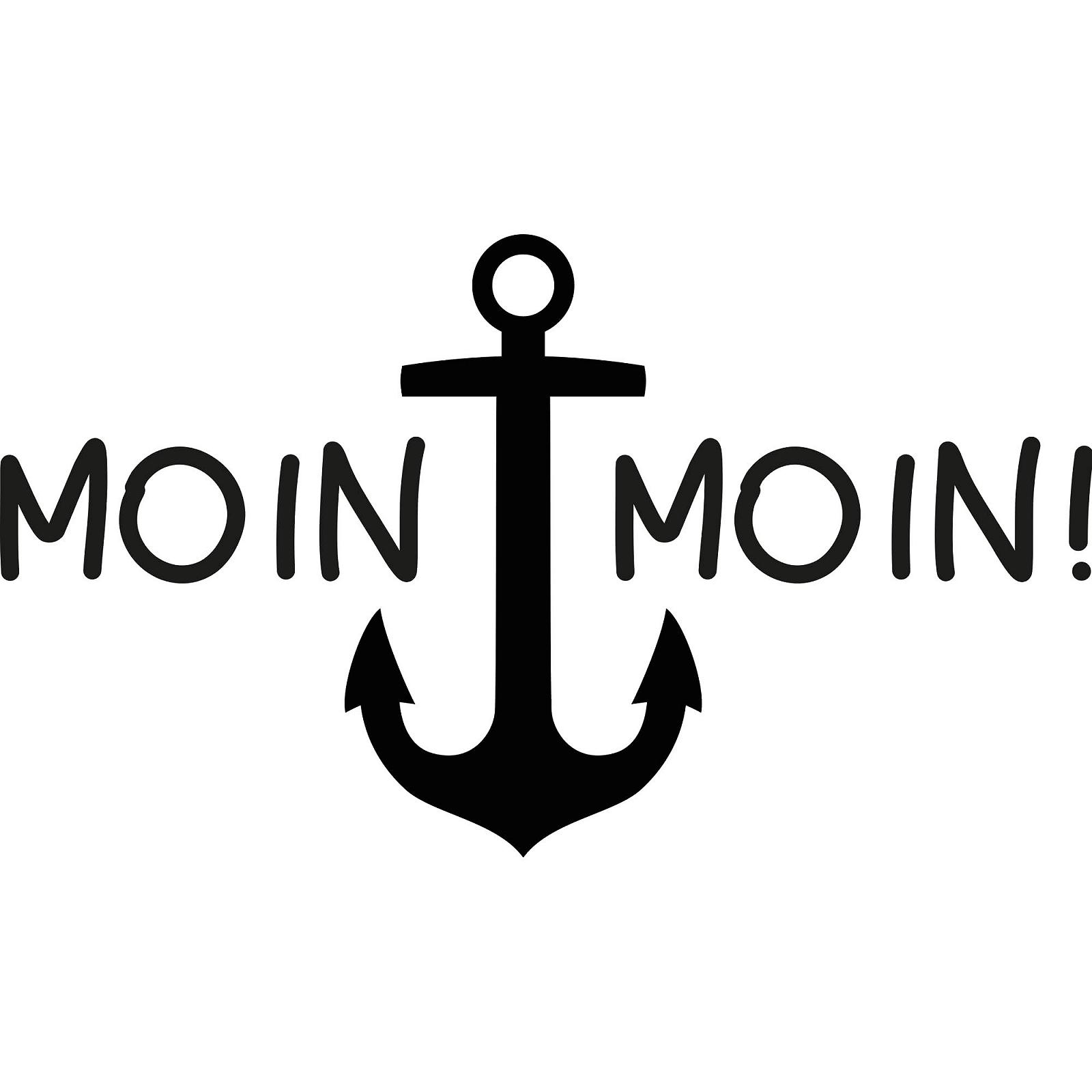 Наклейка на стіну GRAZDesign Moin Moin з якорем 88 x 50 см 070 Чорний, фото №2 Наклейка на стіну GRAZDesign Moin Moin з якорем 88 x 50 см 070 Чорний, фото №2