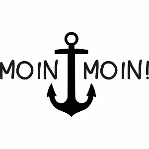 Наклейка на стіну GRAZDesign Moin Moin з якорем 88 x 50 см 070 Чорний synthetic.ua - Фото 1