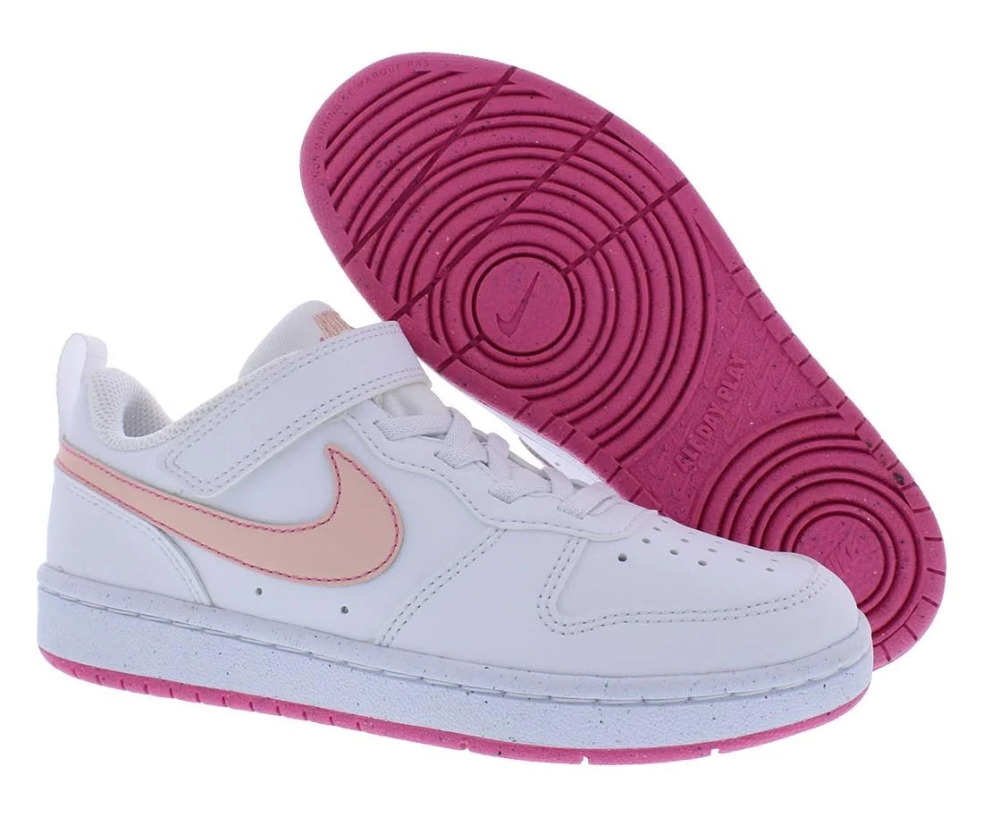 Кроссовки Nike Court Borough Low Recraft (PS) Низкие Белый для Девочек, фото №4
