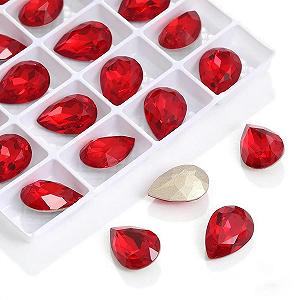 Стрази всіх розмірів, блискучі перли, яскраві, 20 x 30 мм, 12 штук - Фото 1