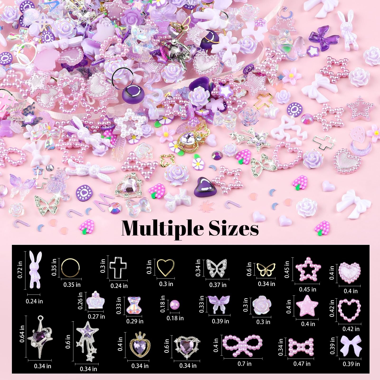 Прикраса для нігтів 3D бантик 600 шт., фото №3