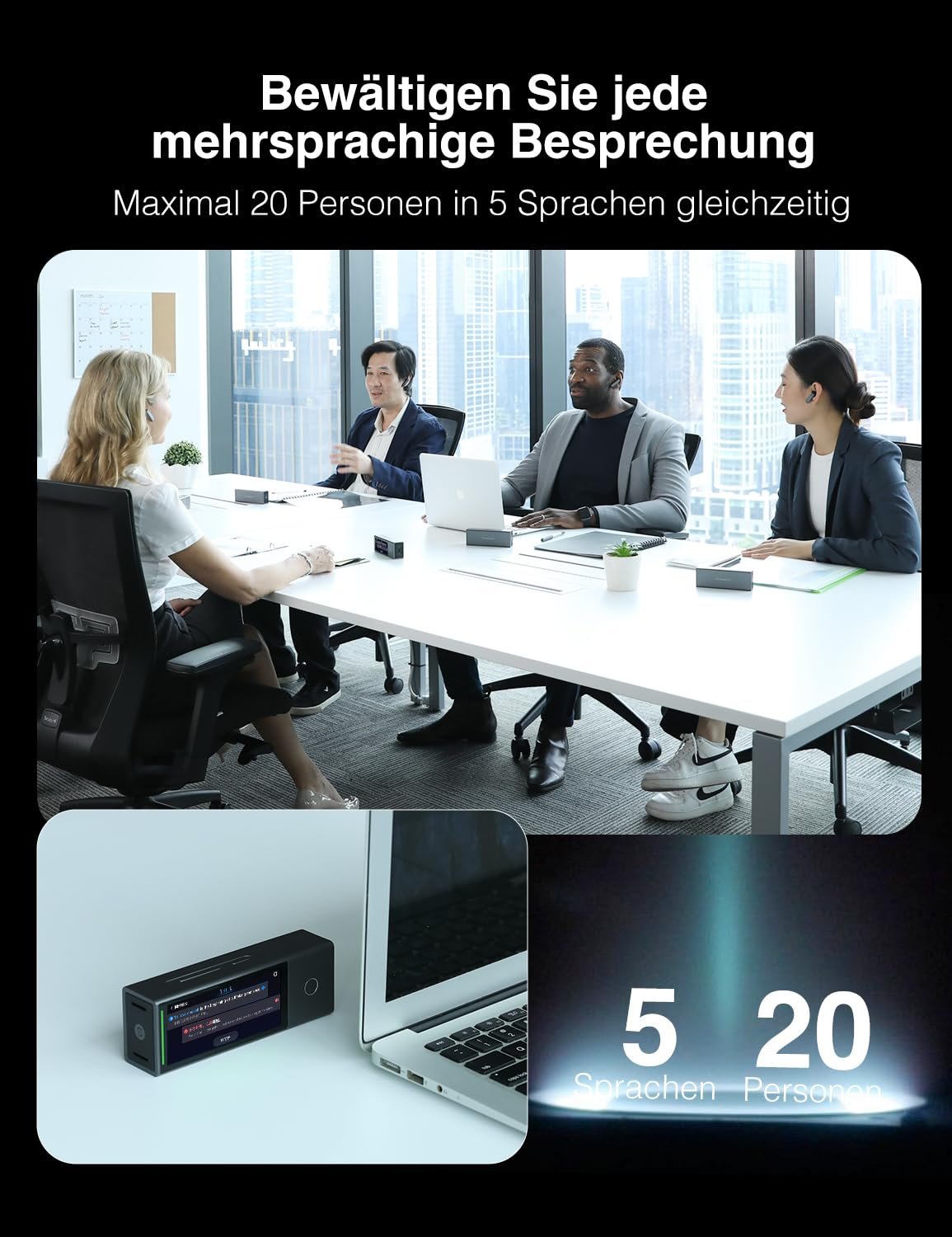 Хаб-переводчик AI Timekettle X1, на 40 языках с дистанционными голосовыми вызовами и переводом, фото №3